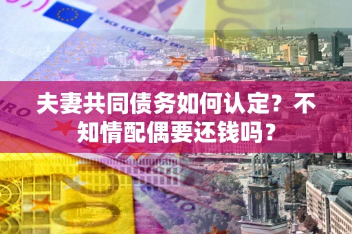 武汉夫妻共同债务如何认定？不知情配偶要还钱吗？