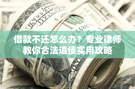 武汉借款不还怎么办？专业律师教你合法追债实用攻略